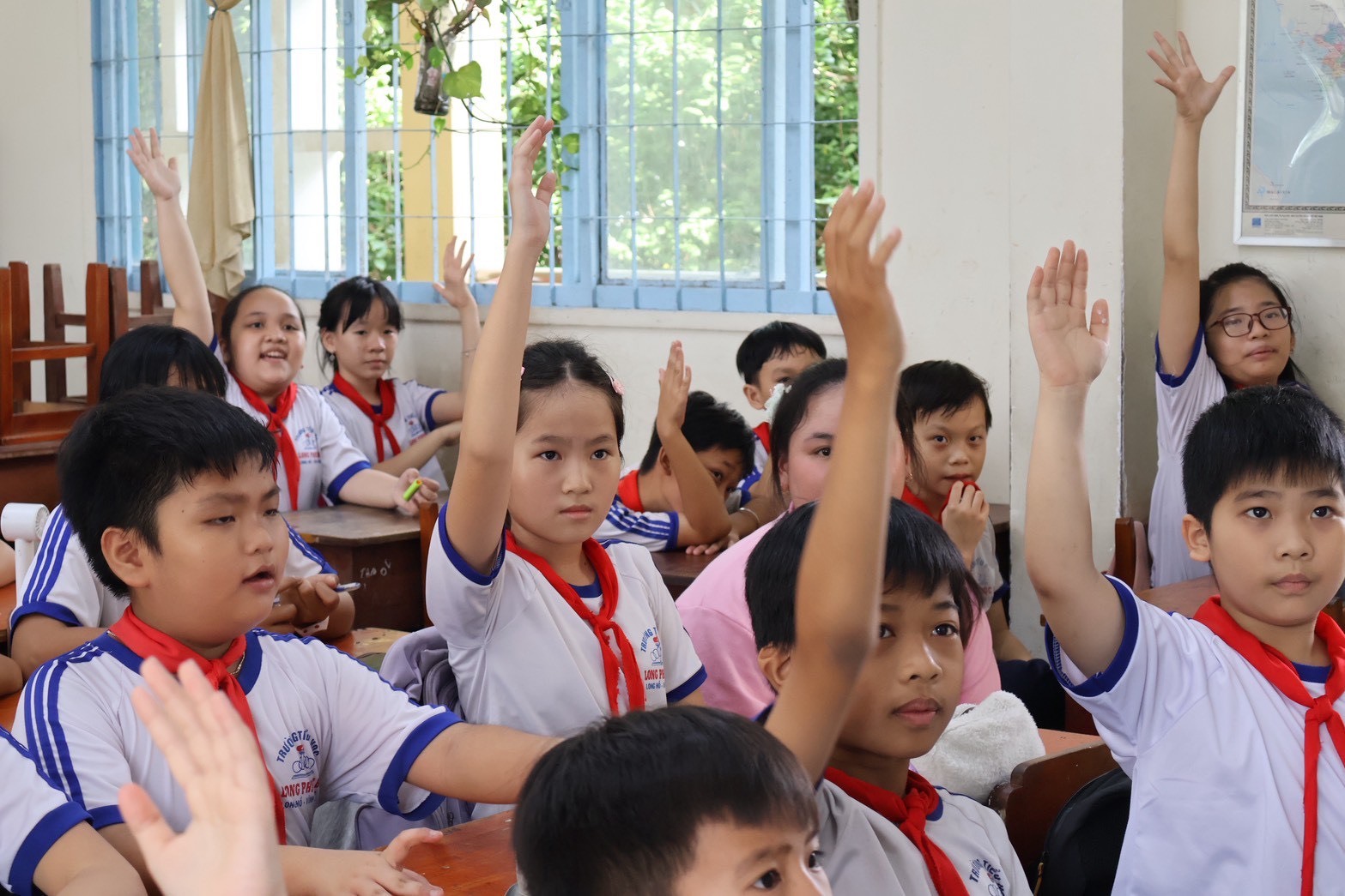 團隊於一月底前往越南永隆省Long Phuoc B學校，展開為期11天的國際志工服務。圖：新生醫專提供